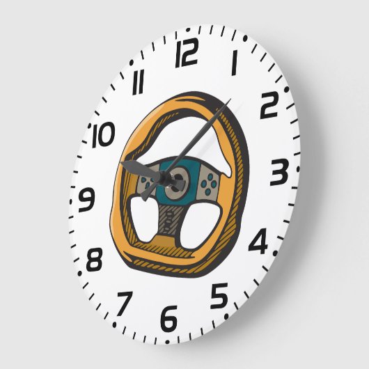 Racing Steering Wheel Controller Gamer Große Wanduhr (Winkel)