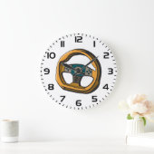 Racing Steering Wheel Controller Gamer Große Wanduhr (Zuhause)