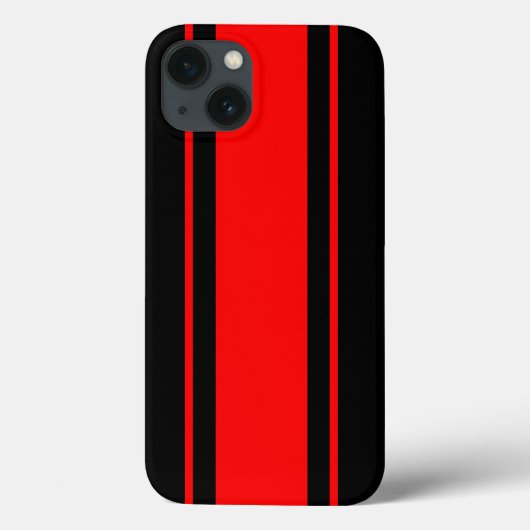 Racing Strip in Schwarz und Rot Case-Mate iPhone Hülle (Rückseite)