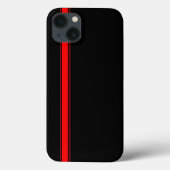 Racing Strip in Schwarz und Rot Case-Mate iPhone Hülle (Rückseite)