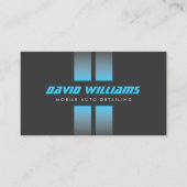 RACING STRIPES BLUE/GRAY Auto Detailinformationen, Visitenkarte (Vorderseite)
