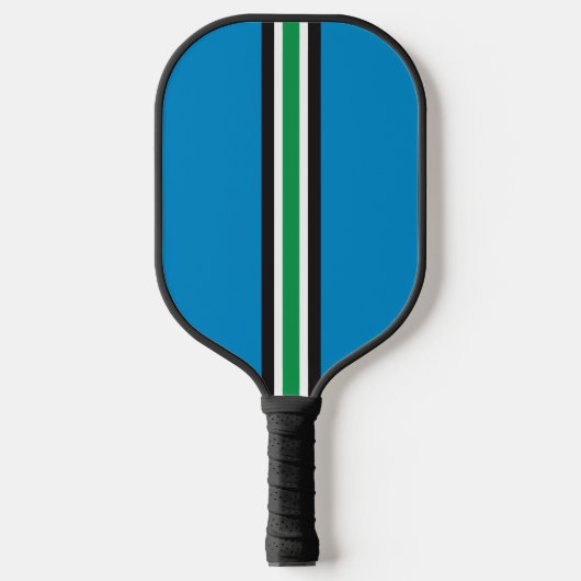Racing Stripes Blue Pickleball Paddle (Vorderseite)
