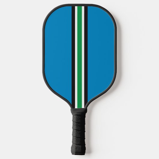Racing Stripes Blue Pickleball Paddle (Rückseite)