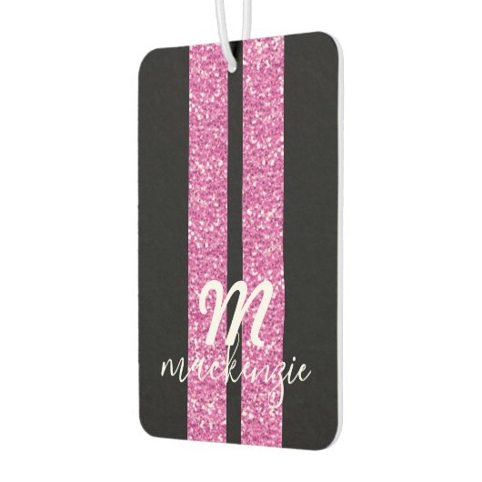 Racing Stripes Hot Pink Glitzer Custom Car Autolufterfrischer (Links)