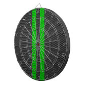 Racing Stripes im grünen Carbon-Faserstil Dartscheibe (Vorderseite rechts)