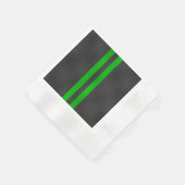 Racing Stripes im grünen Carbon-Faserstil Serviette (Ecke)