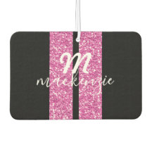 Racing Stripes Rosa Glitzer Herz Form Auto Name