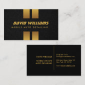 RACING STRIPES SCHWARZES Auto Details, Reparatur Visitenkarte (Vorne/Hinten)