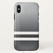 Racing Stripes White Grayish Blue Case-Mate iPhone Hülle (Rückseite)