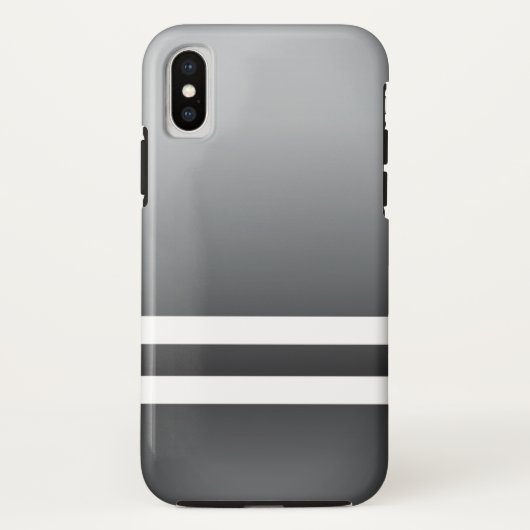 Racing Stripes White Grayish Blue Case-Mate iPhone Hülle (Rückseite)