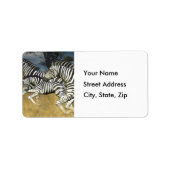 Racing Stripes - Zebra Address Labels Adressaufkleber (Vorne)