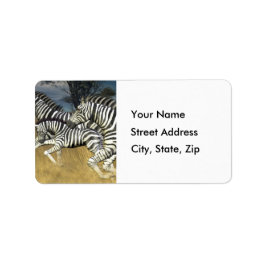Racing Stripes - Zebra Address Labels Adressaufkleber