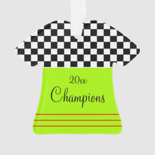 Racing Themed Black and White Ornament