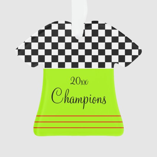 Racing Themed Black and White Ornament (Vorderseite)