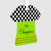 Racing Themed Black and White Ornament (Vorderseite)
