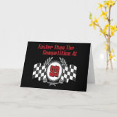 Racing Themed Geburtstagsgeschenke Karte (Gelbe Blume)