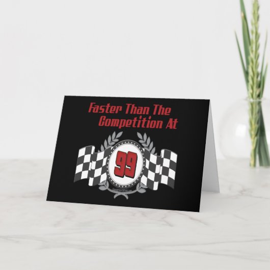 Racing Themed Geburtstagsgeschenke Karte (Vorderseite)