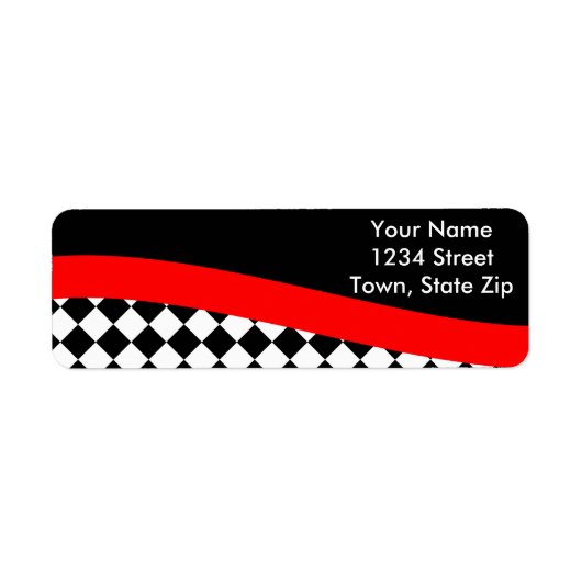 Racing Themed Mailing-Labels (Vorne)