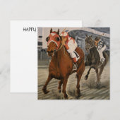 Racing Thoroughbred ist der siegreiche Pferdesport Mitteilungskarte (Vorne/Hinten)