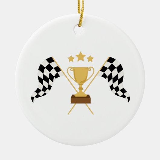 Racing Trophy Keramik Ornament (Vorne)