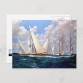 Racing um die Boje Postkarte (Vorne/Hinten)