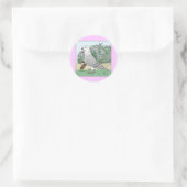 Racing und Blume anzeigen Runder Aufkleber (Tasche)
