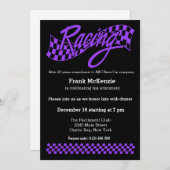 Racing, wählen Sie Ihre Hintergrundfarbe Einladung (Vorne/Hinten)