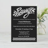 Racing, wählen Sie Ihre Hintergrundfarbe Einladung (Stehend Vorderseite)