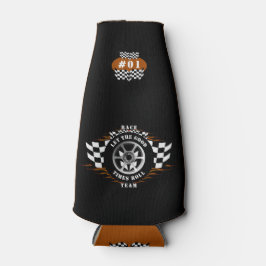 Racing Wheel Checkered Flag Flames Pro Flaschenkühler