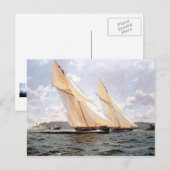 Racing yachts and steamships postkarte (Vorne/Hinten)