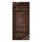 Rack Card Blumengeflecht Salon Wellness-Center Bei Werbekarte (Hinten)