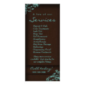 Rack Card Blumengeflecht Salon Wellness-Center Bla Werbekarte (Hinten)