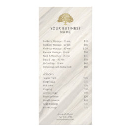 Rack Card des Salon Natural Wellness-Center Werbekarte