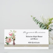 Rack Card Geschenkzertifikat Monogram I (Stehend Vorderseite)