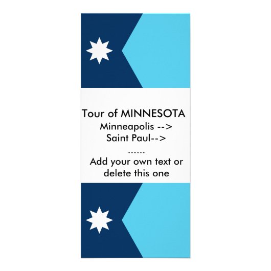 Rack Card with Flag of Minnesota Werbekarte (Vorne)