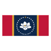 Rack Card with Flag of Mississippi State, USA Werbekarte (Hinten)