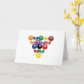 Rack der Pool-Balls Karte (Gelbe Blume)