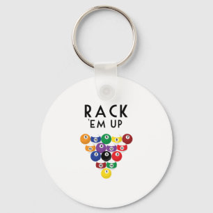 Rack der Pool-Balls Schlüsselanhänger