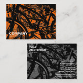 Rack des Fahrrads - in Orange Visitenkarte (Vorne/Hinten)