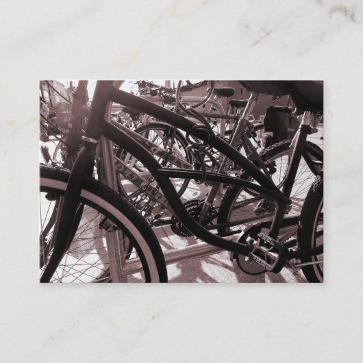 Rack des Fahrrads - Warm geschmücktes B&W Visitenkarte (Vorderseite)