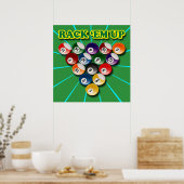 RACK EM' UP BILLIARDS POSTER (Küche)
