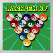 RACK EM' UP BILLIARDS POSTER (Vorne)