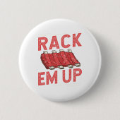 Rack em Up Ribs Lover Schweinefleisch GRILLEN Kurz Button (Vorderseite)