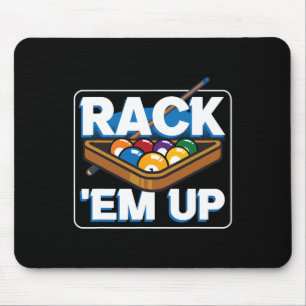 Rack Em Up Stick Player Sports Challe Game Pool Mousepad