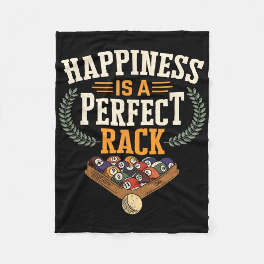 Rack Funny Pool Billiard Game Snooker Pool Player Fleecedecke (Vorderseite)