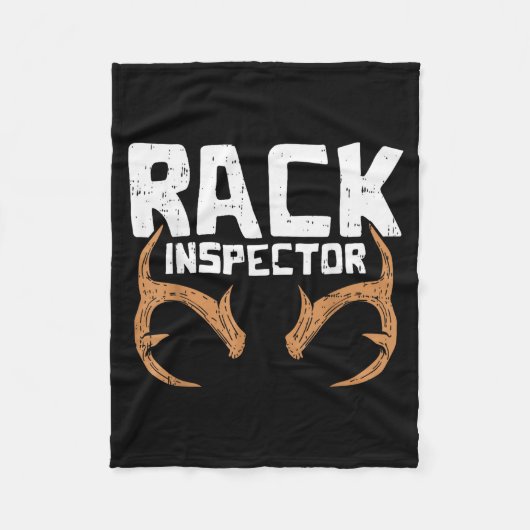 Rack Inspector Funny Deer Elk Buck Bow Hunting Hun Fleecedecke (Vorderseite)