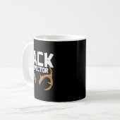 Rack Inspector Funny Deer Elk Buck Bow Hunting Hun Kaffeetasse (Vorderseite Links)