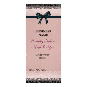 Rack-Karte Antikes Papier rosa Schwarze Bogen Werbekarte