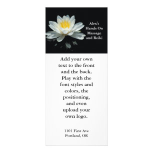 Rack-Karte der Floating-Lotus-Blume Werbekarte