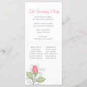 Rack-Karte des Programms für die bemalte Rote Rose Programm (Rückseite)